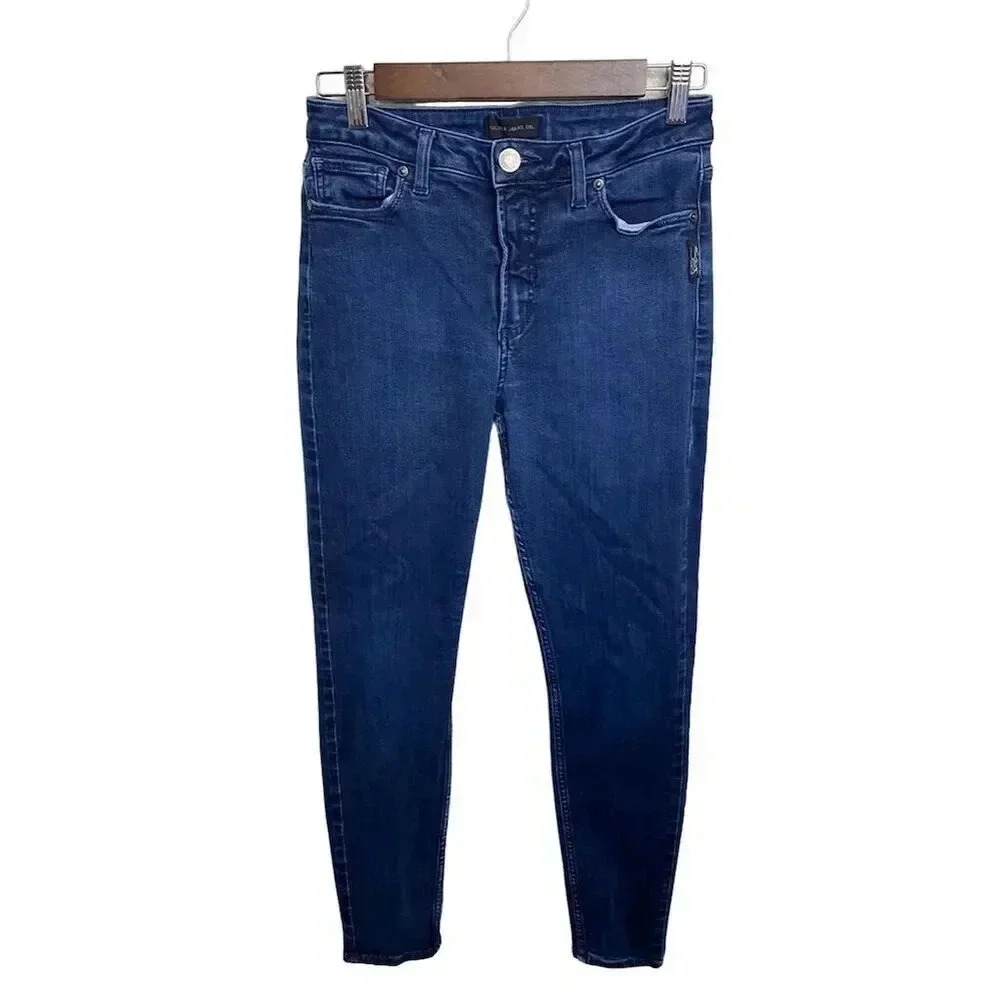 Silver Jeans Mary Skinny Jeans Dark Blue Size 30 2183